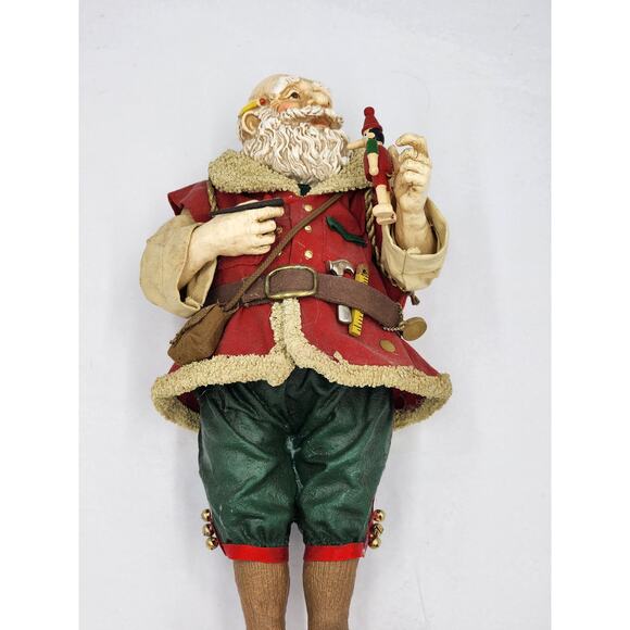 Midwest Importers Of Cannon Falls Santa Toymaker Holding Pinocchio Christmas 10" - Picture 5 of 16